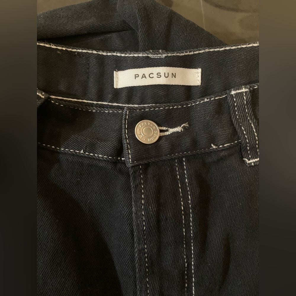 Y2K PacSun Women’s Black High Rise Flare Jeans Size 26 boho,Grunge,Whimsygoth, - Picture 9 of 15